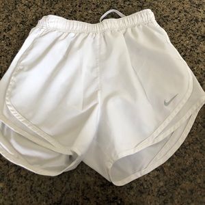 White Nike Running Shorts